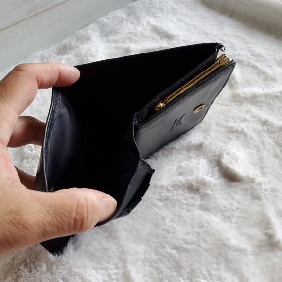 Tignanello Vintage Leather Wallet Navy Read Description - Picture 5 of 10